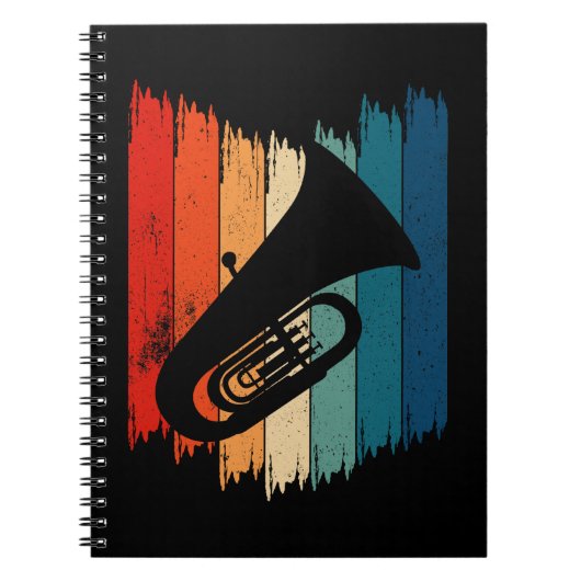 Vintag Tuba Retro Tuba Notizblock (Vorderseite)