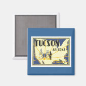 Vintag Tucson Arizona Magnet (Vorderseite/Rückseite)