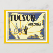 Vintag Tucson Arizona Postkarte (Vorderseite)