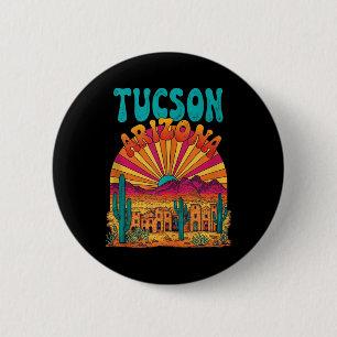 Vintag Tucson Arizona Wüste Sunset Skyline Citys Button