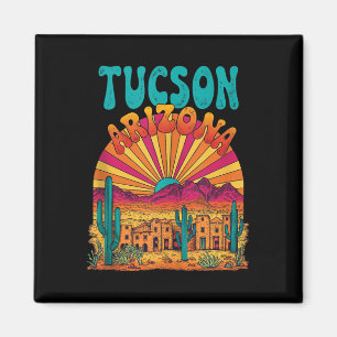 Vintag Tucson Arizona Wüste Sunset Skyline Citys Magnet