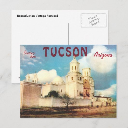 Vintag Tucson Postkarte (Vorne/Hinten)