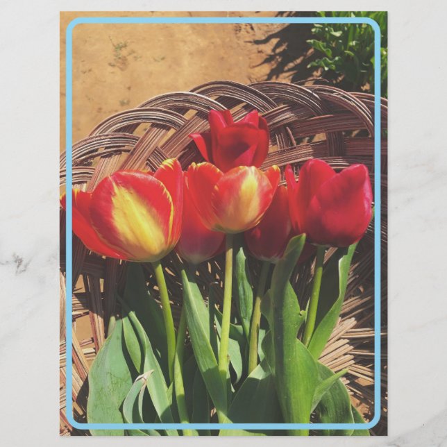 Vintag Tulip Stationery Briefbogen (Vorderseite)