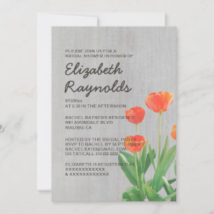 Vintag Tulips Bridal Dusche Einladungen