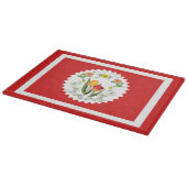 Vintag Tulips Red Schneidebrett (Ecke)