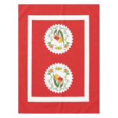 Vintag Tulips Red Tableclout Tischdecke (Vorderseite)