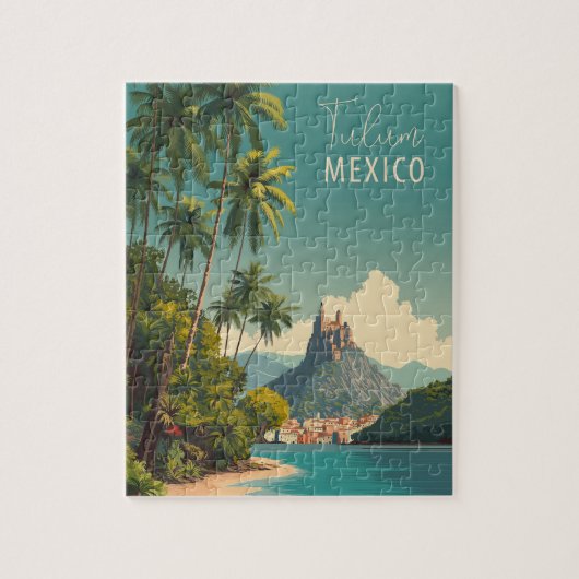 Vintag Tulum Mexico Reisen Puzzle (Vertikal)