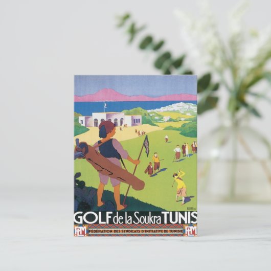 Vintag Tunis Tunis Postkarte (Stehend Vorderseite)