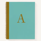 Vintag Türkis Art Sketchbook Notebook Geschenk Notizblock (Vorderseite)