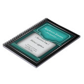 Vintag Türkis - Business-Notebook Notizblock (Linke Seite)