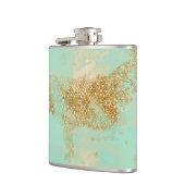 *~* Vintag Türkis Gold Glitzer Golden Shabby Flachmann (Links)