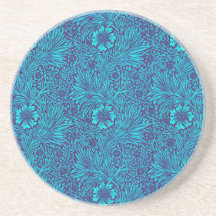 Vintag türkisfarbenes, lila Blumenmuster