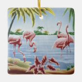 Vintag Turner Flamingo Ornament (Vorderseite)