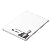 Vintag Tuxedo Gent Personalisiert Notizblock (Rotiert)