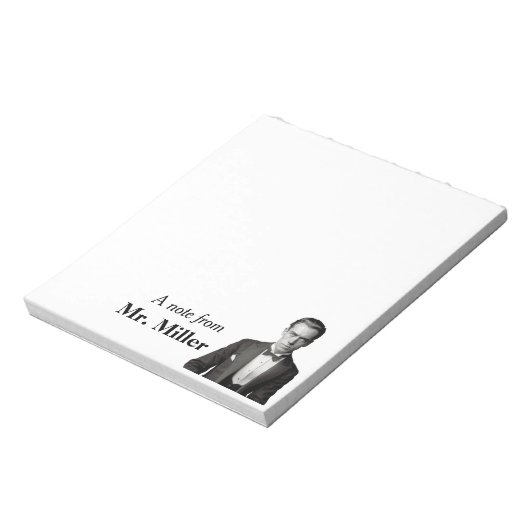 Vintag Tuxedo Gent Personalisiert Notizblock (Rotiert)