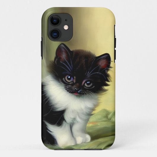 Vintag Tuxedo Kitten Illustration Case-Mate iPhone Hülle (Rückseite)