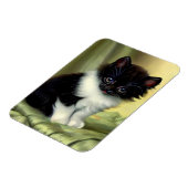 Vintag Tuxedo Kitten Illustration Magnet (Linke Seite)