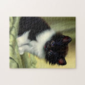 Vintag Tuxedo Kitten Illustration Puzzle (Horizontal)