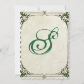 Vintag Twig Ivy Rahmen Hochzeitseinladung Einladung (Rückseite)