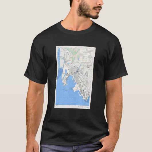 Vintag Ube Japan Map 1945 T-Shirt (Vorderseite)