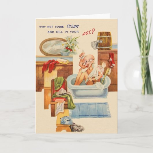 Vintag über dem Hügel Geburtstag Karte (Vorderseite)