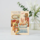 Vintag über dem Hügel Geburtstag Postkarte (Stehend Vorderseite)