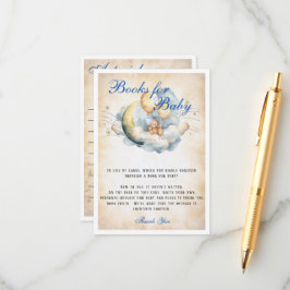 Vintag über dem Mond Bücher für Baby Begleitkarte