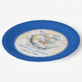 Vintag über der Mond Babydusche Pappteller (Schrägansicht)