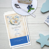 Vintag über der Mond Babydusche Serviette