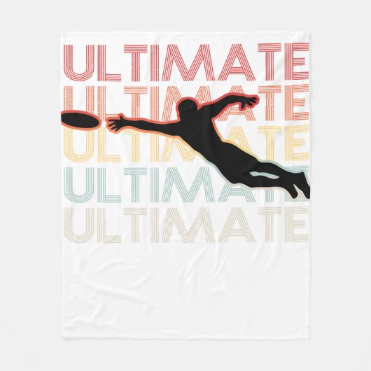 Vintag Ultimate Frisbee Sport Retro Fleecedecke (Vorderseite)