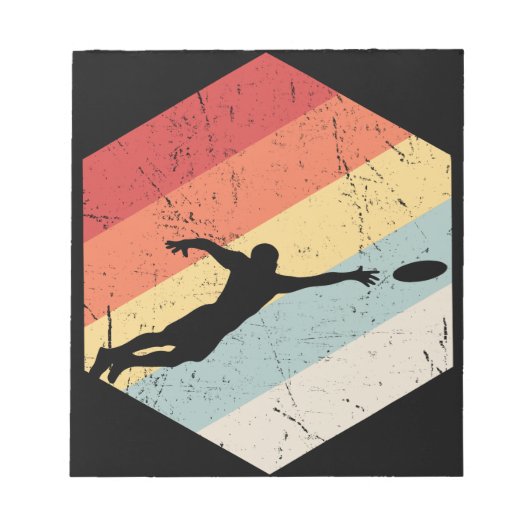Vintag Ultimate Frisbee Sport Retro Notizblock (Vorderseite)