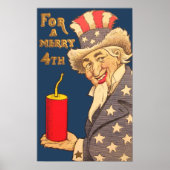 Vintag Uncle Sam 4. Juli Poster (Vorne)