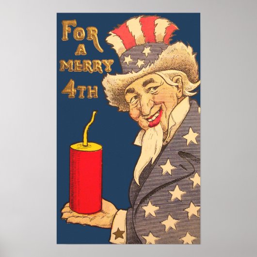 Vintag Uncle Sam 4. Juli Poster (Vorne)