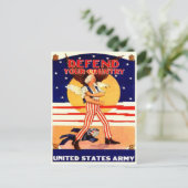 Vintag Uncle Sam Postcard Postkarte (Stehend Vorderseite)