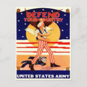 Vintag Uncle Sam Postcard Postkarte (Vorderseite)