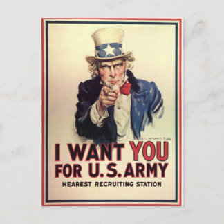 Vintag Uncle Sam Postkarte