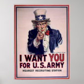 Vintag Uncle Sam Recruitment Poster (Vorne)