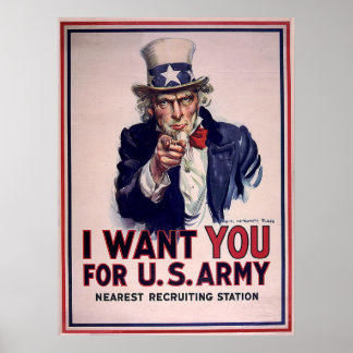 Vintag Uncle Sam Recruitment Poster