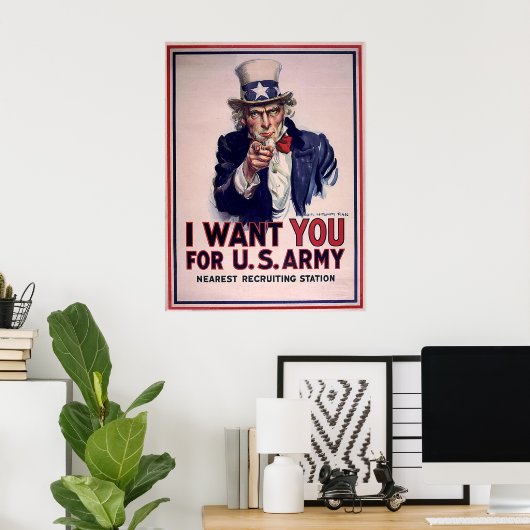 Vintag Uncle Sam Recruitment Poster (Heimbüro)