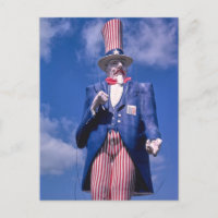 Vintag Uncle Sam Statue Postcard