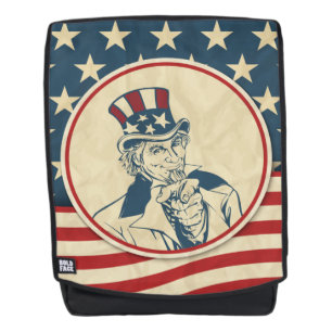 Vintag Uncle Sam US Flagge Rucksack