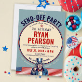 Vintag Uncle Sam US Militär geht weg Party Einladung