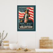 Vintag Uncle Sam Volunteer War Poster (Küche)