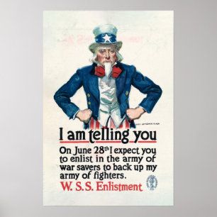 Vintag Uncle Sam World War I Army Poster