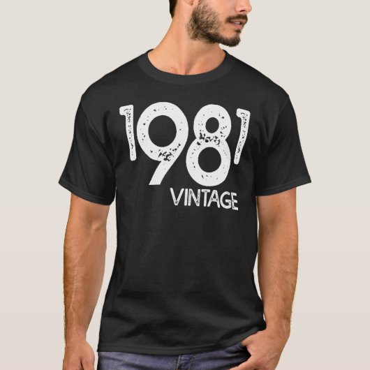 Vintag und Geboren 1981 T-Shirt (Vorderseite)