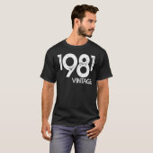Vintag und Geboren 1981 T-Shirt (Vorne ganz)