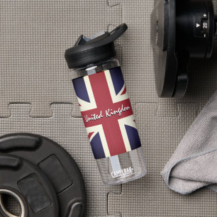 Vintag Union Jack Flag, Großbritannien, Vereinigte Trinkflasche