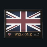 Vintag United Kingdom & British Flag, England Fußmatte<br><div class="desc">Türmatte: Vintag British Flag & United Kingdom,  England (Union Jack) "Welcome" matts - Liebe mein Land,  Reisen,  Urlaub,  Nationalpatrioten / Sportfans</div>