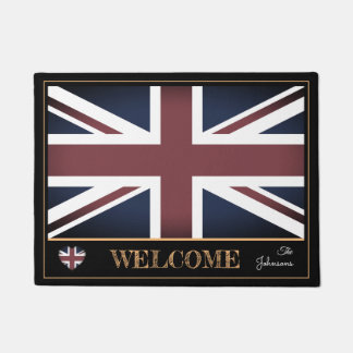 Vintag United Kingdom & British Flag, England Fußmatte