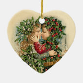 Vintag unsere erste Weihnachtsverzierung Keramikornament (Vorne)